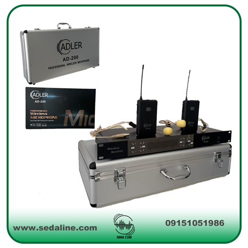 میکروفن بی سیم دو هدمیک برند ADLER